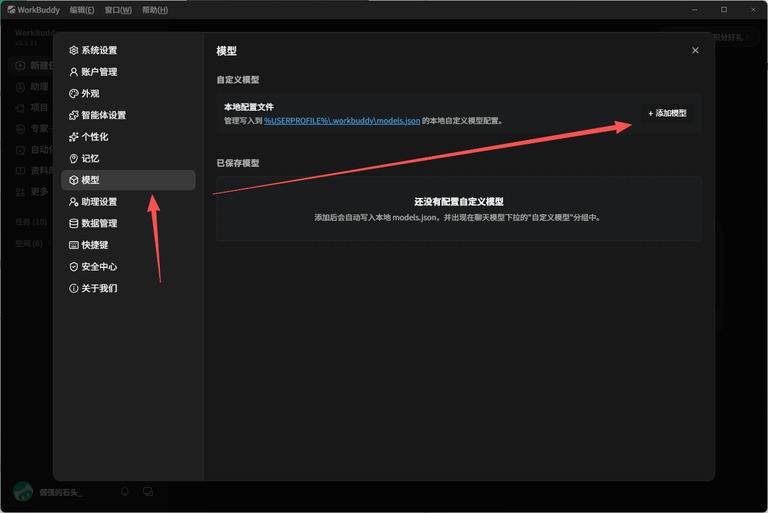 系统设置里的模型页