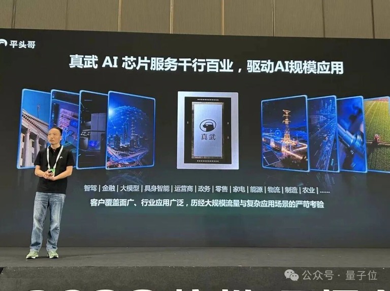 真武芯片的行业覆盖与客户分布示意