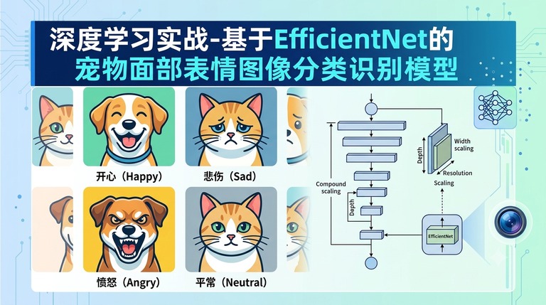 深度学习实战：用 EfficientNet 识别宠物面部表情，测试准确率 96.25%