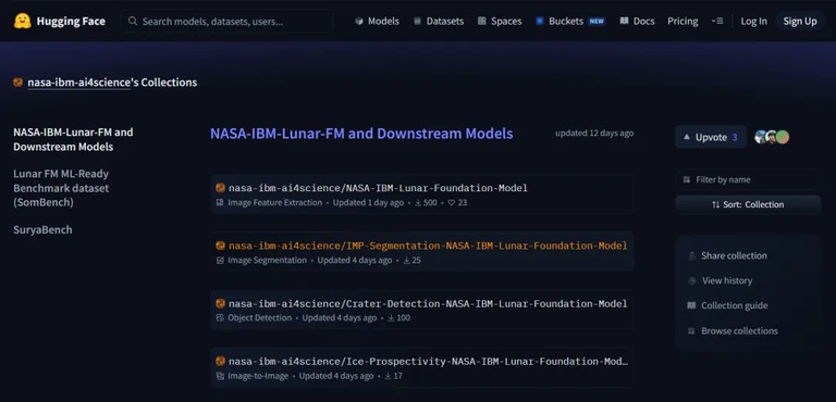 NASA-IBM 月球基础模型在开源模型社区的合集页