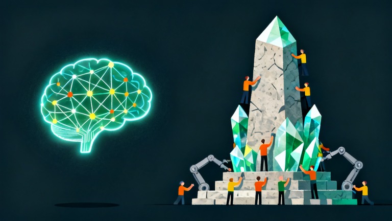 AI 生成的示意图:前沿智能与庞大执行体系的互补关系