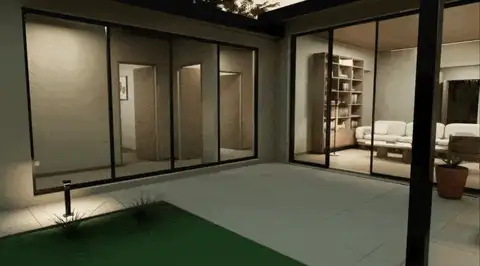用建模软件搭出的房子导进游戏引擎后的漫游场景