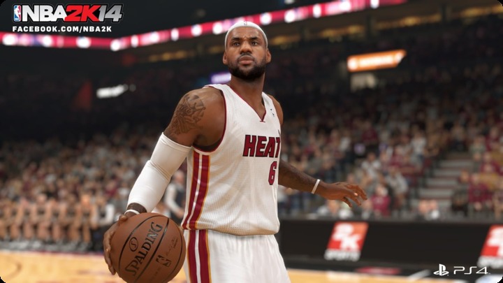 一张《NBA 2K14》的画面截图。