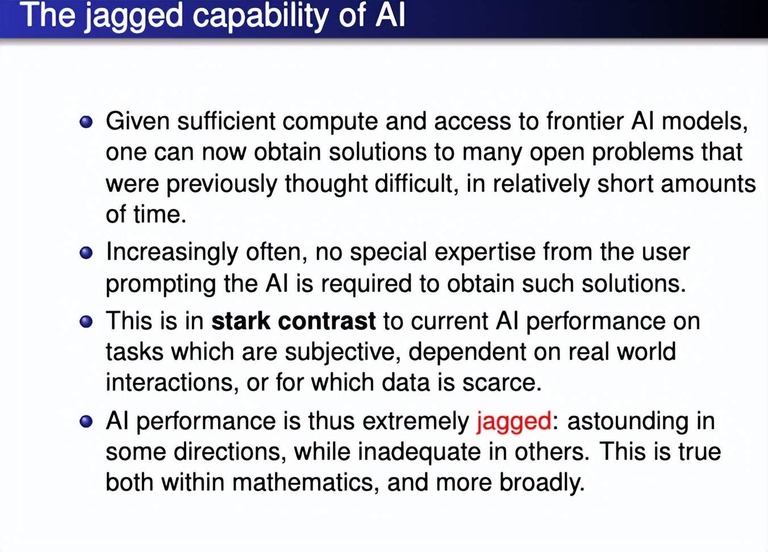 AI 能力参差的一页