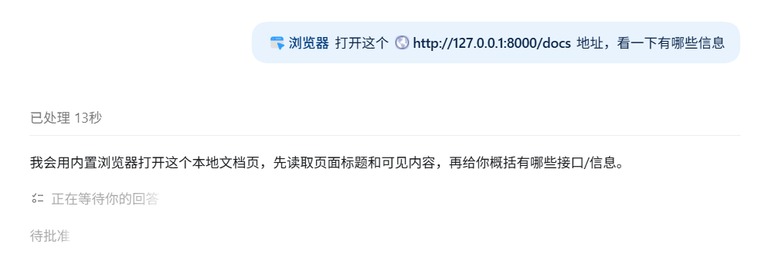 打开本地接口文档对话截图