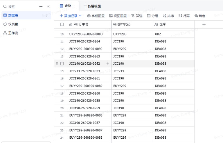 飞书多维表数据截图