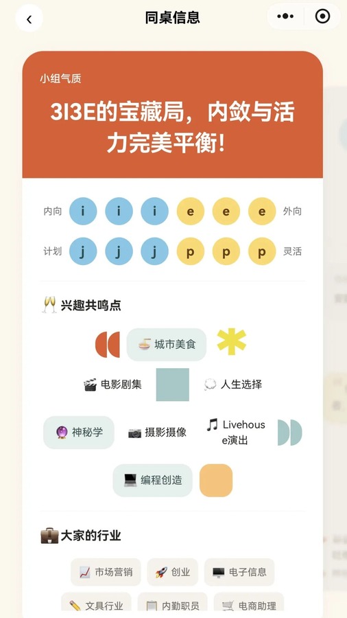 同桌信息