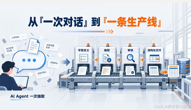 从一次对话到一条生产线的示意图
