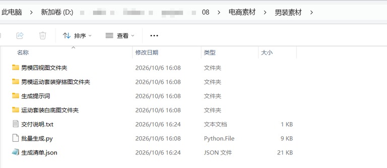 十张图都落在电商素材下的男装素材里