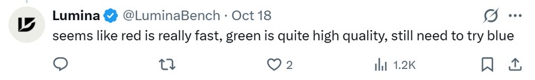他还说红版快,绿版质量高。