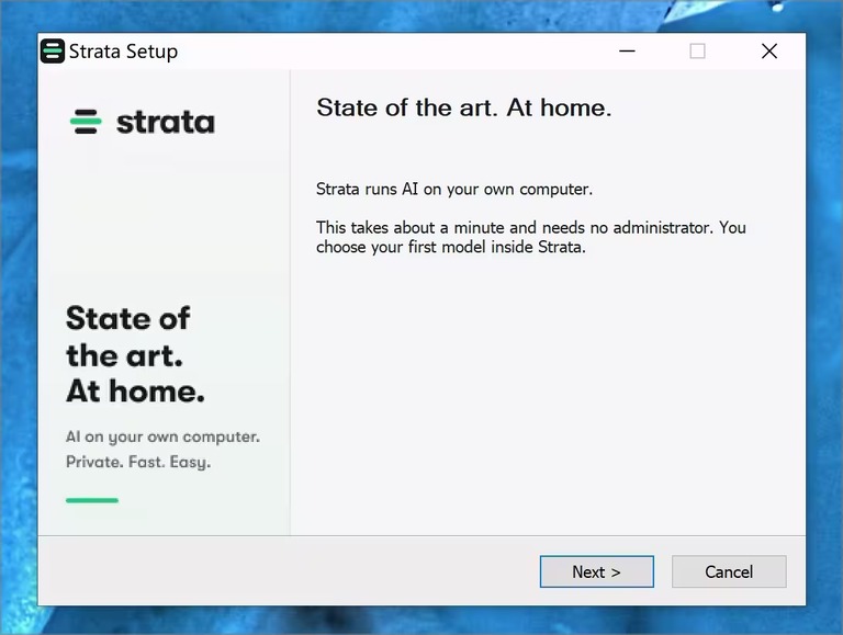 Strata 安装向导第一屏